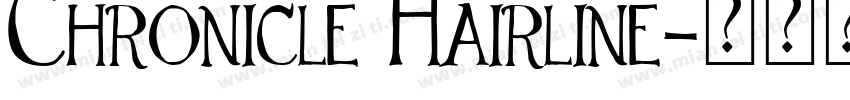 Chronicle Hairline字体转换